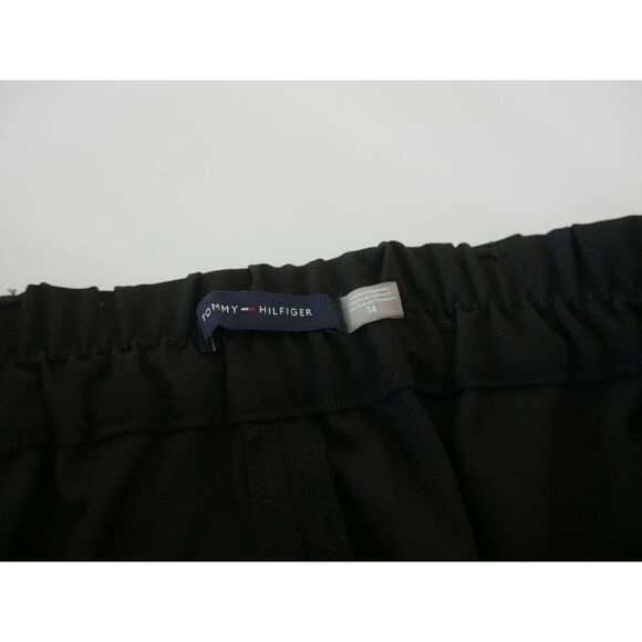 Tommy Hilfiger Women’s Black Chain Belt Wide-Leg Trousers Size 14 Work Pants - Picture 7 of 9